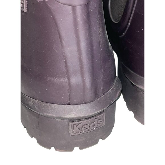 Keds Waterproof Boots Womens 11 Rowan Rain Brown Rubber Pull On Shoes - Picture 6 of 8